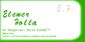 elemer holla business card